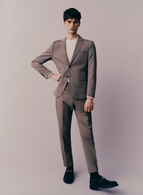 Slim Oasis Lin Blazer - Brun/ Dark Sand Melange